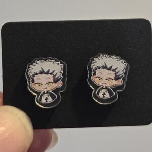 🍒🍒 BUNDLE ONLY Anime Haikyuu!! Bokuto Kōtarō Stud Earrings